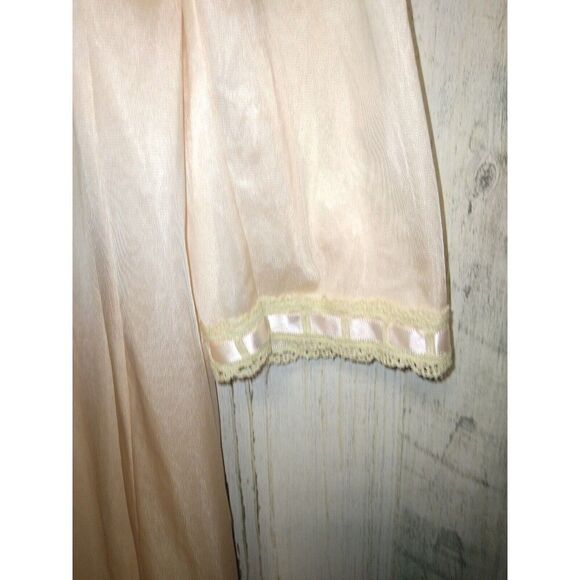 Vintage Flair Women’s Medium Peach Robe House Coat Retro Union Made In USA READ - Picture 3 of 8